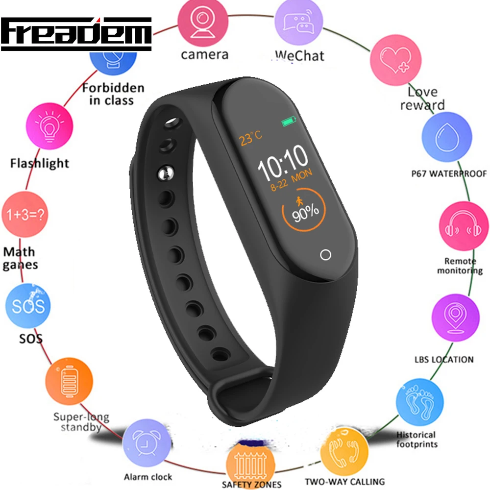 

M4 Smart Band Wristbands Fitness Tracker Health Heart Rate Blood Pressure Monitor Bluetooth Sports Bracelet PK Mi Band 4 3