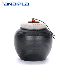 Винтаж в японском стиле грубая Керамическая пиала банок ручной работы керамическая банка для хранения банки для хранения в форме тыквы банку емкость для приправ герметичный канистра