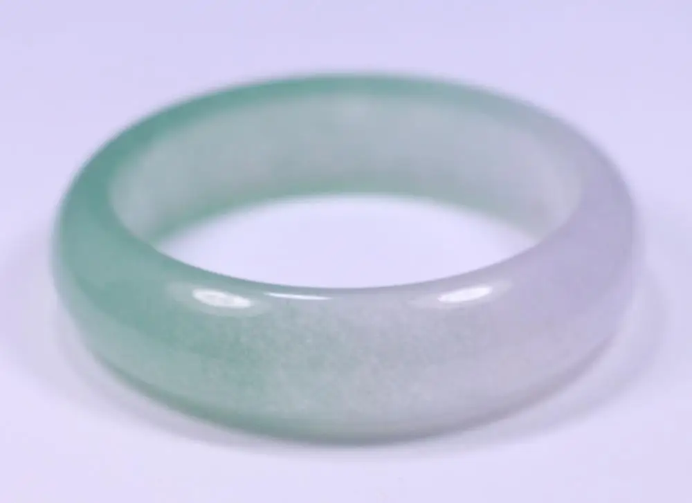 

FREE SHIPPING>>>@@ 60MM VERY FINE RARE NATURAL GREEN WHITE JADEITE JADE BRACELET BANGLE NEW