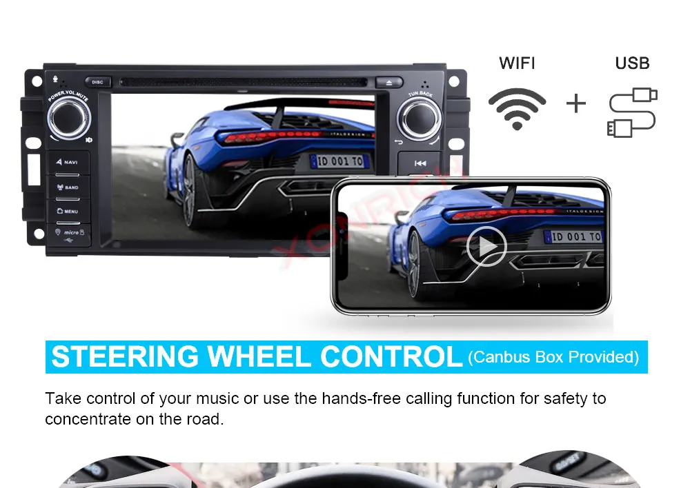 Sale Autoradio 1 Din Android Car Stereo DVD Player For Jeep Grand Cherokee Chrysler 300C Compass Patriot Dodge Sebring GPS Navi 14