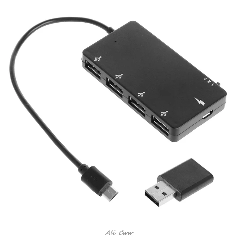 Micro USB OTG 4 Порты и разъёмы концентратор Мощность зарядный кабель-адаптер для смартфонов и планшетов для samsung Galaxy S3/S4