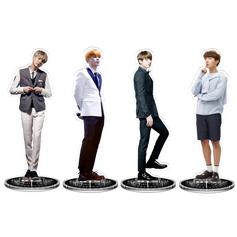 Korean Stars BTS Double Sided Plastic Action Figures Toy High Quality Collection Model Toys 21cm