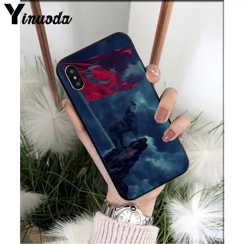 Yinuoda флаг Турции, Турция, Анталья, Мустафа для телефона с изображением волка, чехол для Apple iPhone 8, 7, 6, 6S Plus, X, XS, MAX, 5, 5S, SE, XR, чехлы для мобильных телефонов - Цвет: A2
