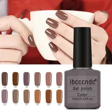 Ibcccndc коричневый для женщин 10 мл Гель-лак для ногтей Дизайн ногтей Гель-лак esmalte para unhas meninas vernis голографический лак
