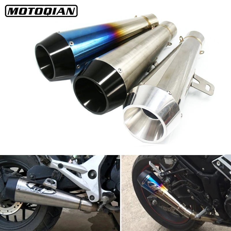 

Universal 51mm Motorcycle M4 Exhaust Muffler Escape Pipe Case For Honda CBR600 F2 F3 F4 F4I Yamaha YZF R3 R6 R25 Kawasaki Z250