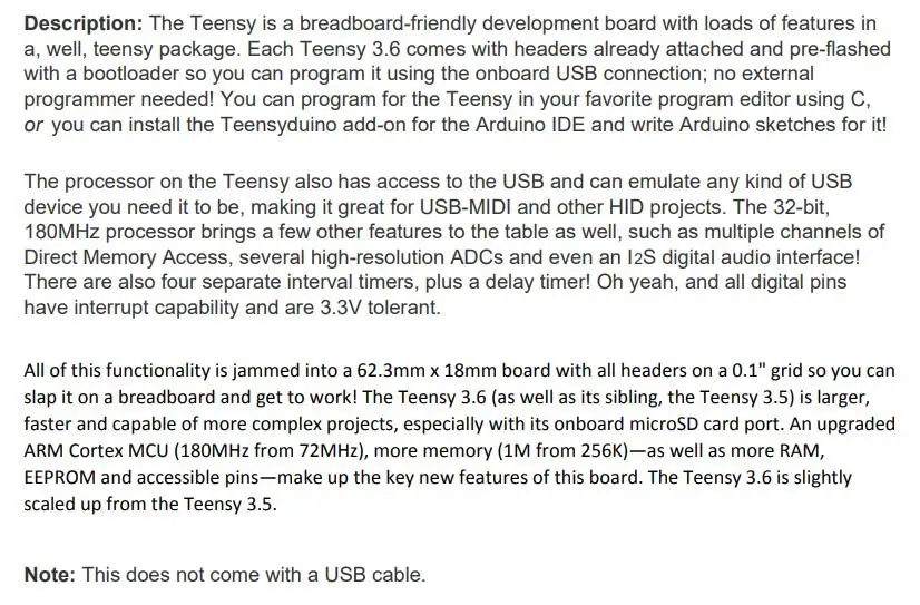 1 шт х K66 Teensy 3,6 с заголовки Kinetis MCU 32-бит ARM Cortex-M4 встроенный отладочная плата Teensy3.6 с микроконтроллером(MCU) MK66FX1M0VMD18