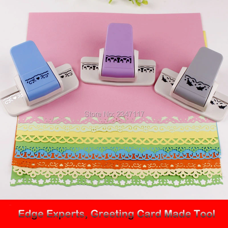 Perforadora de bordes de con diseño de flores, cortador de papel, punzón de encaje, álbum de recortes para manualidades hechas a mano DIY, nuevo, envío gratis|puncher scrapbooking|design hole punchhole -