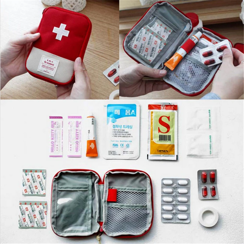 Mini Outdoor First Aid Kit Bag Travel Portable Medicine Package