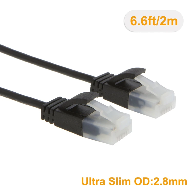2 Pack UTP 10 гигабит 500 МГц ультра тонкий Cat6a Ethernet Патч Кабель высокоскоростной RJ45 LAN