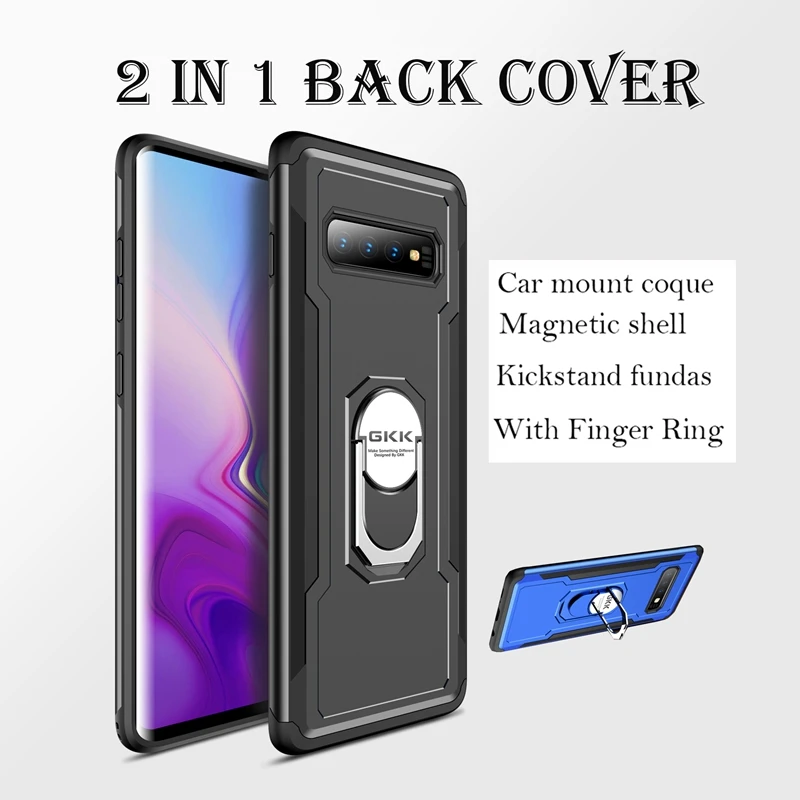 

Kickstand Magnetic Case for Samsung Galaxy S10 Plus Case Fundas 2 in 1 Hard Back Cover for Samsung Galaxy A8S A9 2019 Case Coque