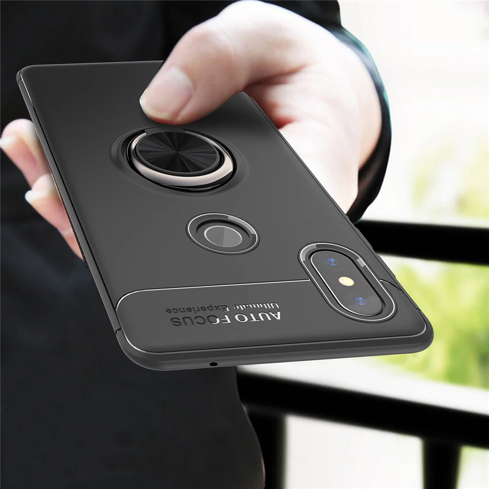 

Aikewu for XiaoMi Mi Mix 2s Case Car Holder Stand Finger Ring Silicone shockproof Back Cover for XiaoMi Mi Mix 2 case