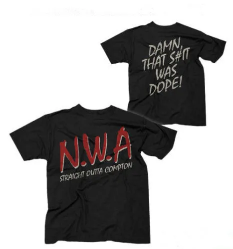 

N.W.A. T-Shirt Straight Outta Compton Classic Logo T Shirt NWA Movie Rap Hip Hop Ice Cube Eazy E For Men euro Size XS-3XL