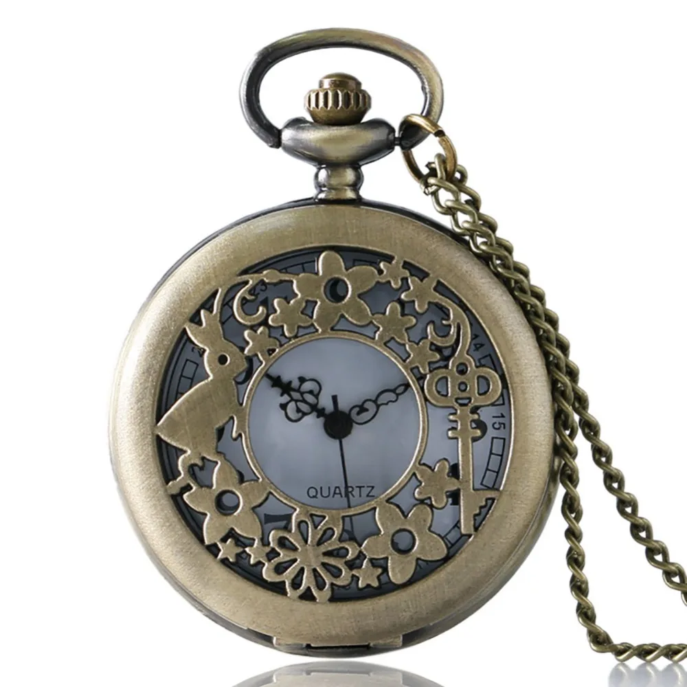 Мода года прекрасный Алиса в стране чудес Дизайн Круглый кварцевые карманные часы с Цепочки и ожерелья Цепь для девочек дамы подарок алиса в стране чудес часы на цепочке женские часы