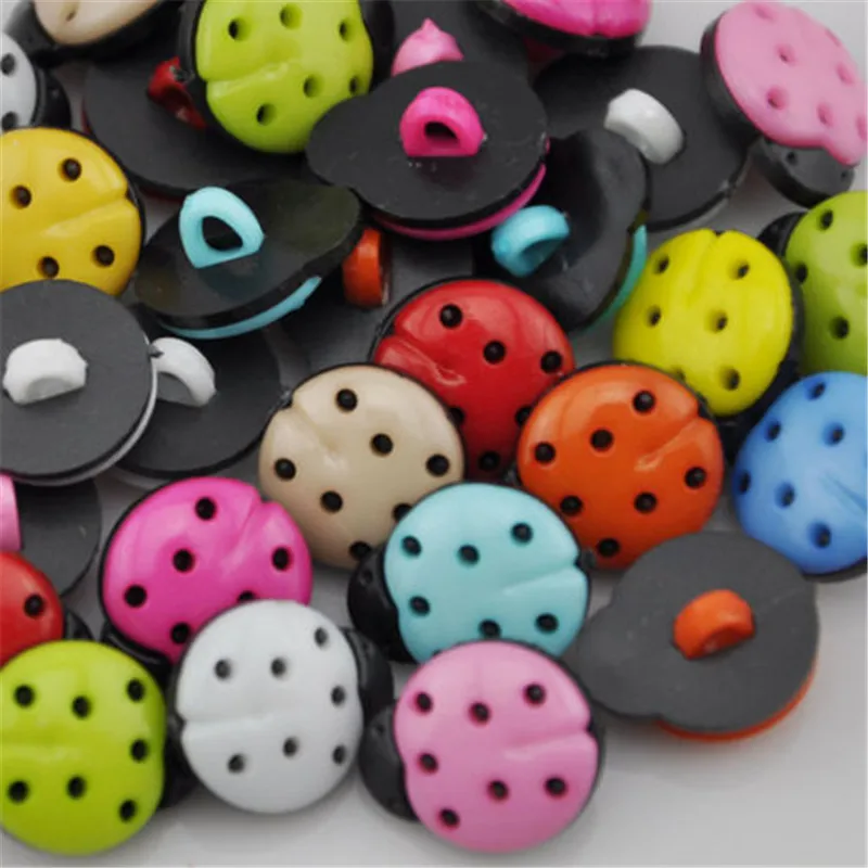 

10/50/100pcs Ladybug Combination Button Baby Sewing Lot Mix For Scrapbook PT39