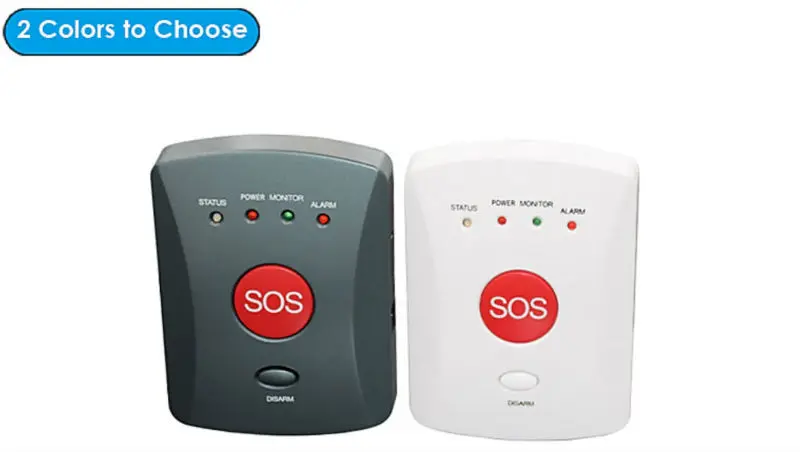 GSM Elderly Mobile SOS Emergency Call Alarm System Panic Button with 2 SOS butto