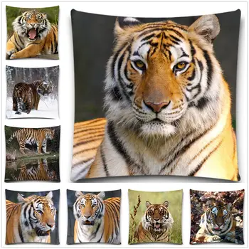 

Cotton Polyester Pillow Cover Tiger Pattern Cushion Covers Pillow Case Decorative