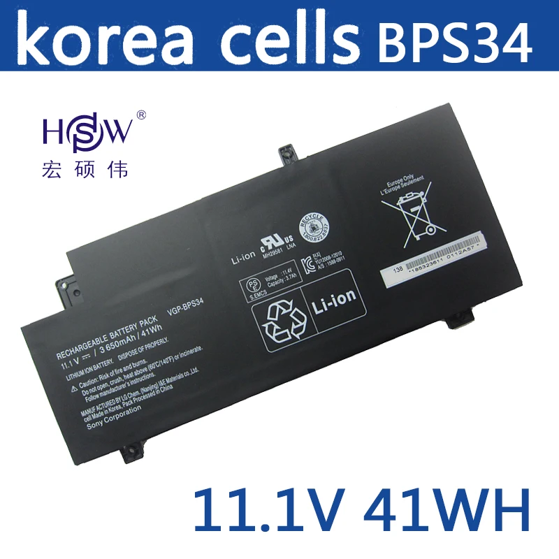 

Original New VGP-BPS34 Laptop Battery For SONY Vaio Fit 15 Touch SVF15A1ACXB SVF15A1ACXS SVF14A BPS34 VGP-BPL34