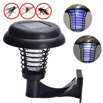 

Wall mounted Solar Powered LED Light Pest Bug Zapper Insect Mosquito Killer Lamp Garden Lawn Pest Control Accessories #sx