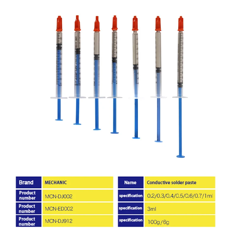 Механик Проводящая серебряная паста 0,2 0,3 0,4 0,5 0,7 мл паяльной пасты клей Краски печатной платы Ремонт сварочный Серебряный Клей