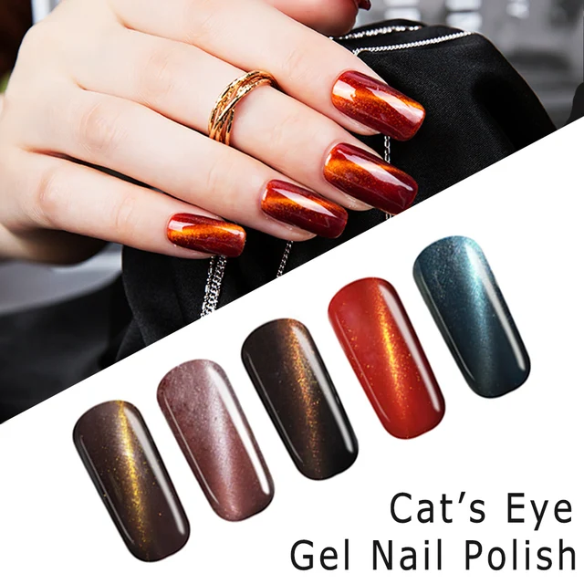 Glittery Cat Eye Gel Nail Polish 8ML Soak Off Nail Art Vernishes Gel