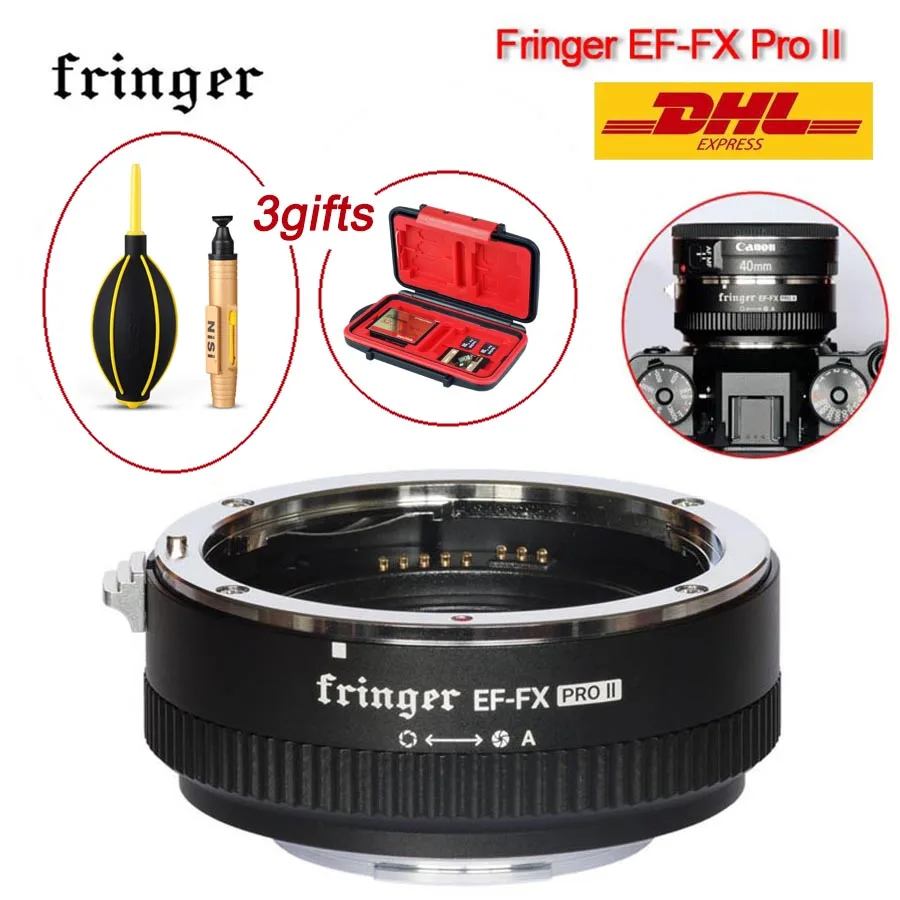 Fringer EF-FX PRO II объектив IS USM для Canon EF объектив Fujifilm крепление макроудлинителя Для адаптер совместим для ЖК-дисплея с подсветкой Fujifilm X-H X-T X-PRO X-E EF-FX2 PRO