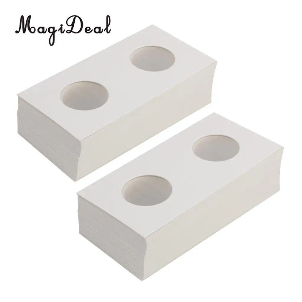100X Cardboard Coin Holders Flips Mylar Coin Collection Supply 20.5/26.5mm White