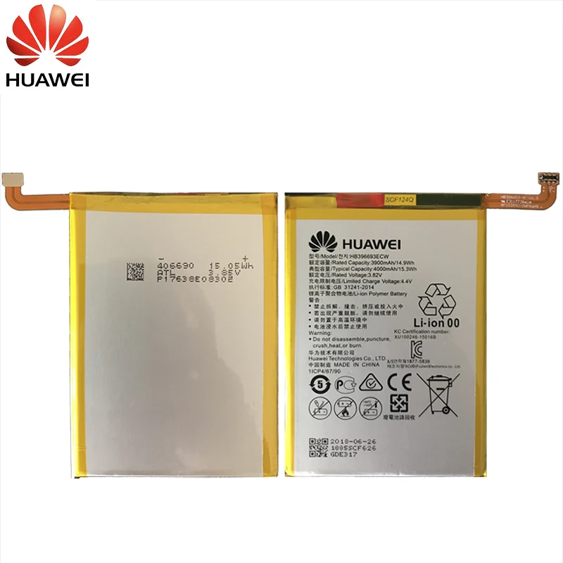 Huawei Original Phone Battery HB396693ECW For Huawei Mate 8 NXT-AL10 NXT-TL00 NXT-CL00 NXT-DL00 Replacement batteries 3900mAh