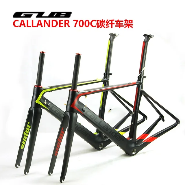 Cheap Germany CALLANDER Brand Bicycle Composite Carbon Fiber frame Carbon fork Frame Set 700C Road Bike Frame Size 48 50m
