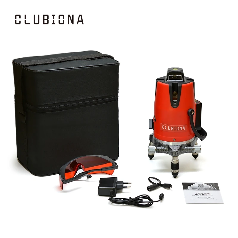 

European standard plug, Auto Adjustment Range 3 Degree 635nm red beam 8 Lines Auto Leveling Laser Level