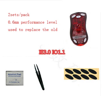 

2sets/pack original hotline games mouse feet for Microsoft IE3.0 IO1.1 performance level 0.6mm mouseskate mousepad