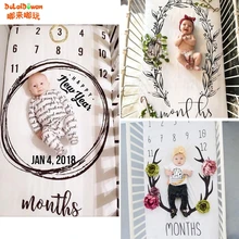 Дизайн детская простыня Новорожденный Фотография реквизит месячный рост одеяла для заднего фона