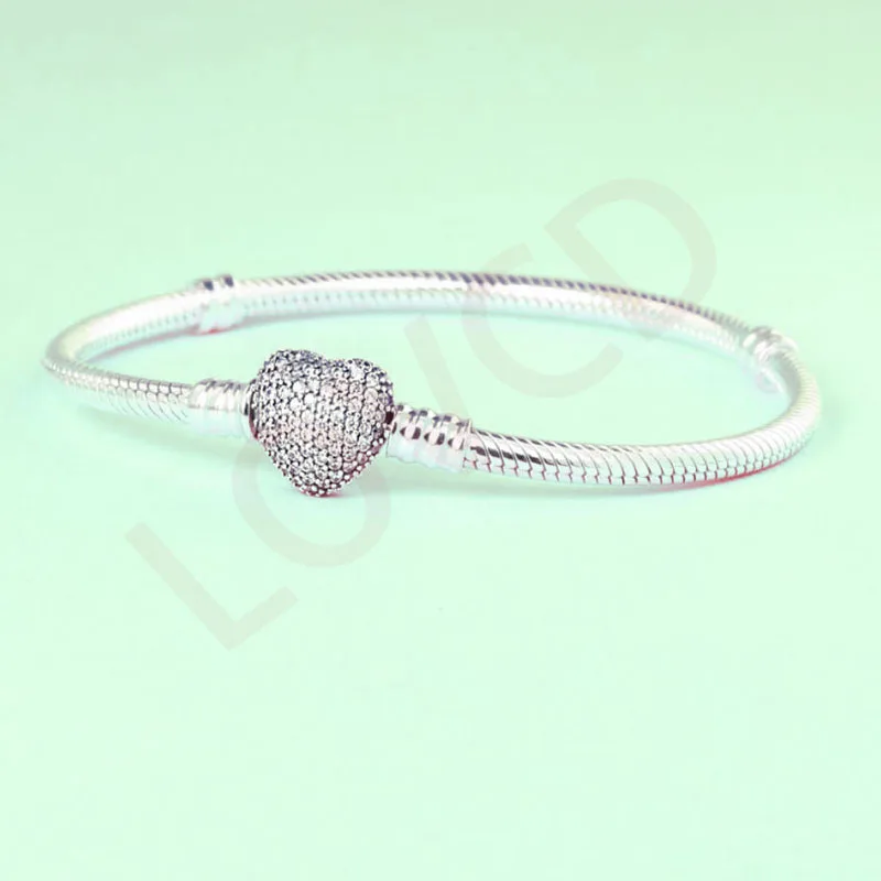 

Authentic 100% 925 Sterling Silver Snake Chain Bangle & Bracelet Luxury Jewelry 16-21CM for Women Christmas Valentine's gifts