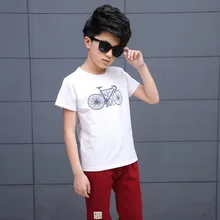 Коллекция года, летняя детская одежда костюмы для больших мальчиков футболка с короткими рукавами+ штаны, новые спортивные комплекты для мальчиков, От 4 до 14 лет