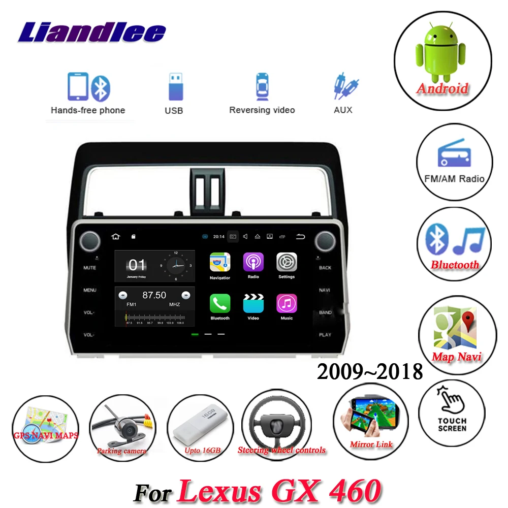 Liandlee Car Android System For Lexus GX 460 20092018 Radio Video BT
