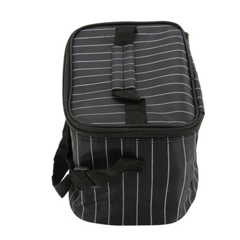 

Lunch Bag Thermal Insulated Box Tote Cooler Bag Black Striped Thermal Insulated Storage Bag Organizer For Food Drink Lunch