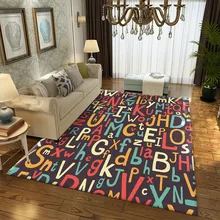 Креативный буквенно-цифровой ковер для дома, гостиной, декоративный коврик подкладка для кофейного столика, коврик для спальни, Противоскользящий коврик