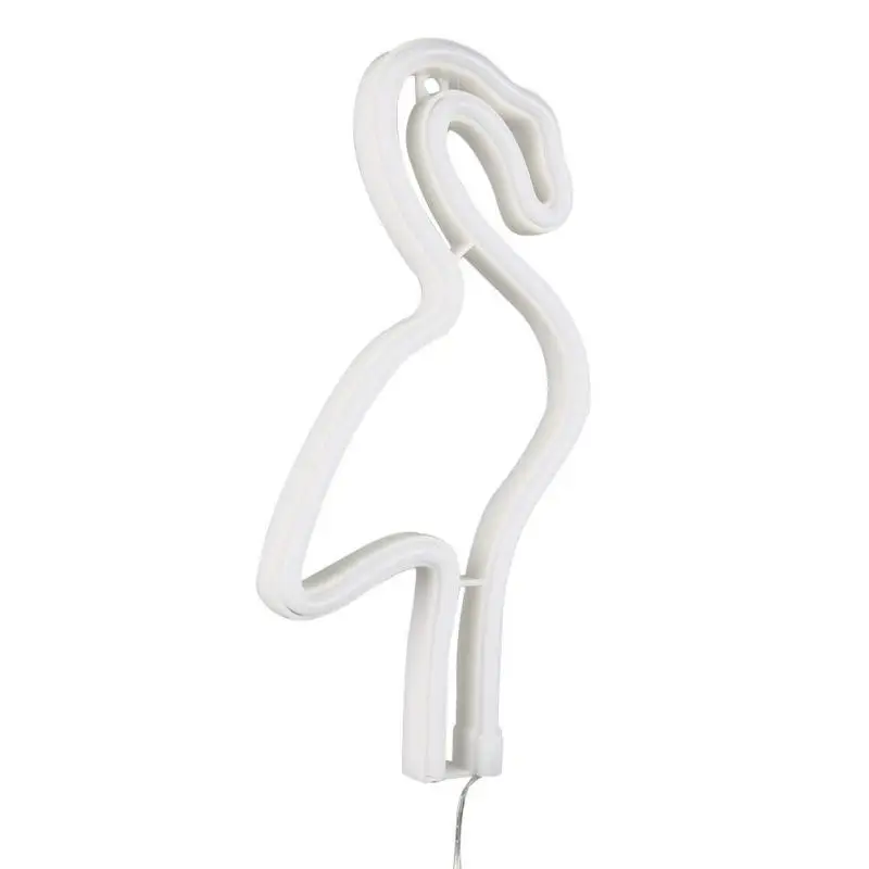 

Novelty Decoration Table Lamp Pink LED Flamingo-shaped Neon Light USB/Battery Operated Nightlight