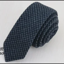 1 шт./партия) шерсть мужской черный галстук/темно-черный плюшевый дизайн Высококачественная мода досуг узкий галстук на шею