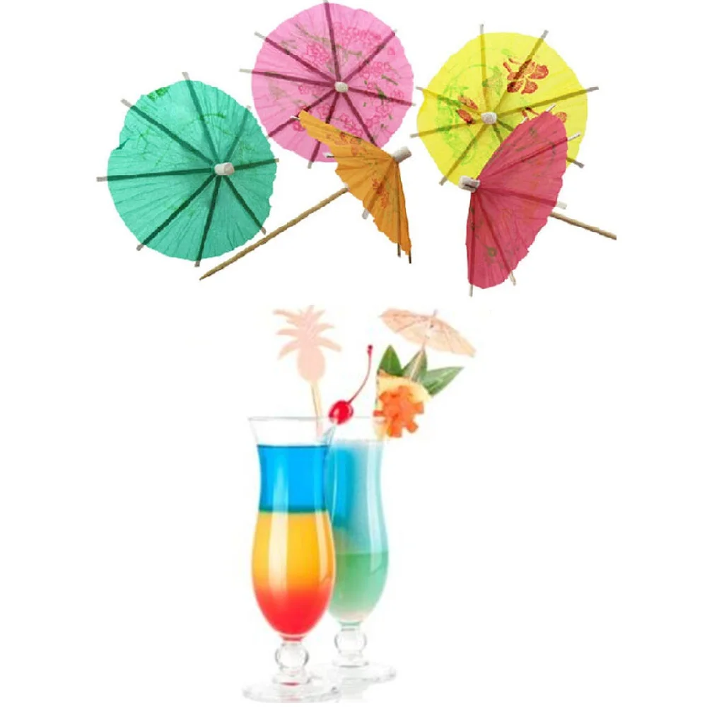 20 шт./лот, тропический зонтик с мини-зонтиком, украшение торта, закуска, коктейля, свадьбы, дня рождения, вечеринки, украшения для напитков