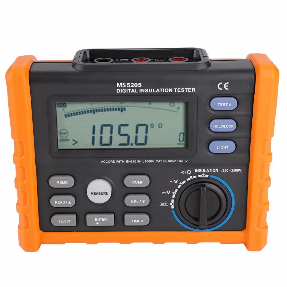 PEAKMETER Insulation Tester MS5205 Digital Insulation Resistance
