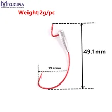 50 шт. 2 г/3,5 г взвешенный крючок под червя острые рыболовные крючки крючок с приманкой Размер 4/0 углеродистая сталь бас Рыбалка мягкая плавающая приманка крючок