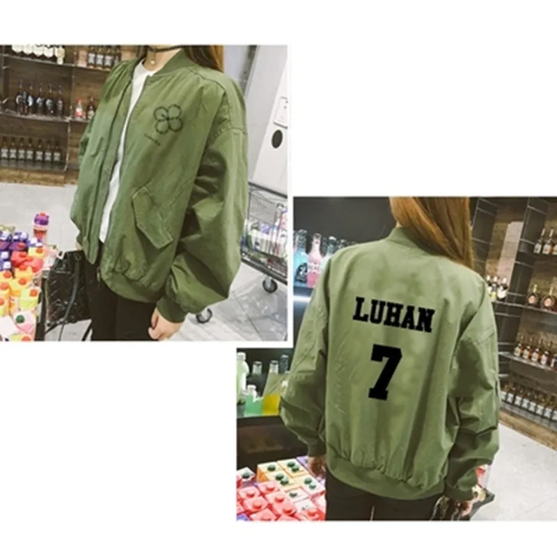 Army green7 Новая одежда exo должна помочь Bianxian Pu Canlie Huang Zi Tao с бейсбольной формой куртка на молнии тонкая секция солнцезащитный крем - Цвет: Army green7