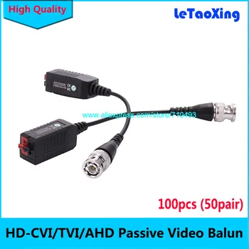 

50Pairs (100pcs) Twisted CCTV Video Balun Passive Transceivers Adapter Transmitter Support AHD/CVI/TVI Camera DHL Free Shipping