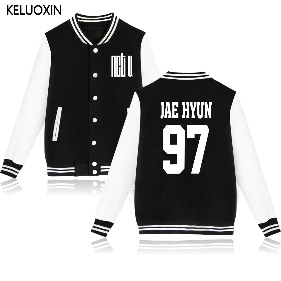 

KELUOXIN Kpop NCT U Member Name Print Baseball Jacket Women Men Idol Group Album Sweatshirt Hip Hop Hoodies Female Fans Clothes