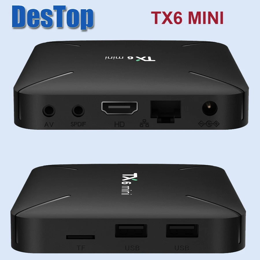 

Original Tanix TX6 Mini Smart TV Box Android 9.0 Allwinner H6 2GB RAM 16GB ROM 6K Set-top Box H.265 Set top Box Media Player 5pc