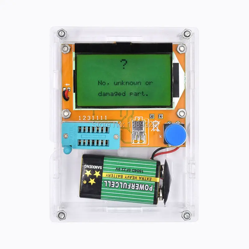

2016 Latest LCR-T4 ESR Meter Transistor Tester Diode Triode Capacitance Mos Mega328 Transistor Tester + CASE (not Battery )