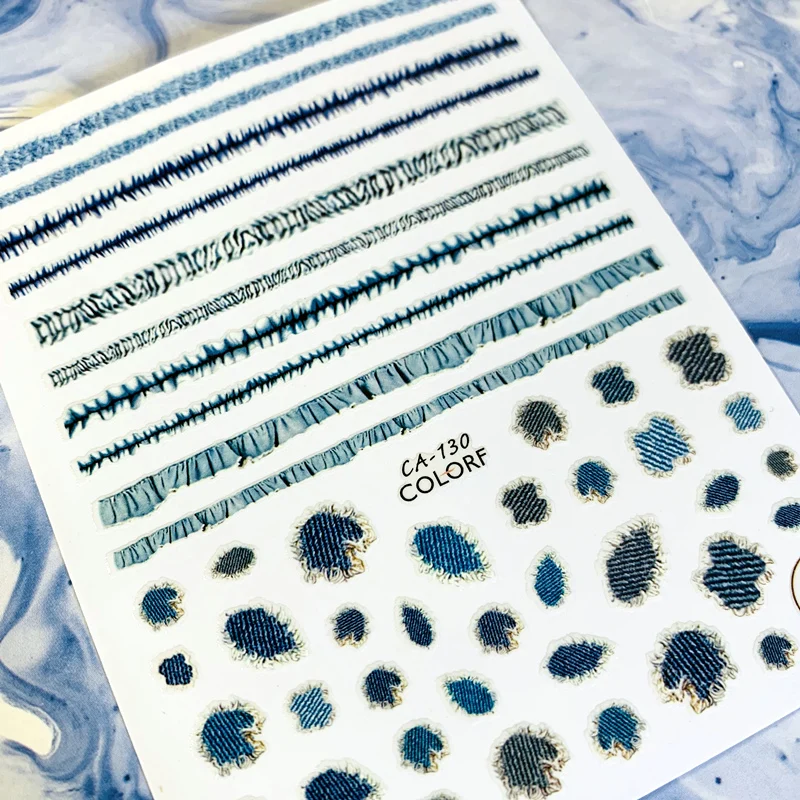 

Newest CA sereis CA-130 cowboy lace 3d nail art sticker nail decal stamping export japan designs rhinestones decorations