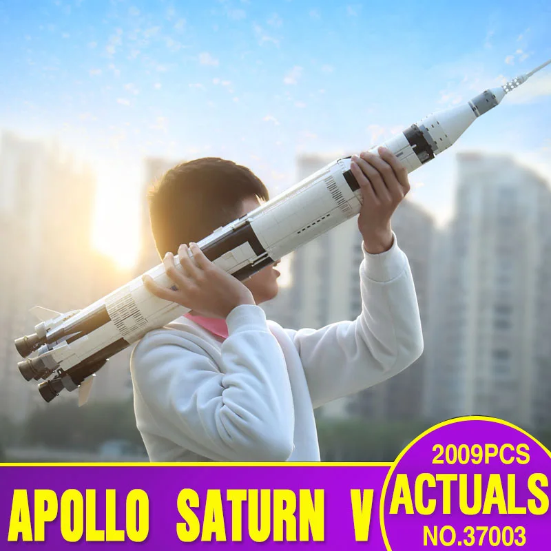 

Lepin 37003 Creative Series The Apollo Saturn V Launch Vehicle Set Children Educational Building Blocks Bricks Toy legoing 21309
