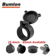 

25.5-69MM Lens Cover Flip Up Quick Spring Protection Cap Objective Lense Lid for Hunting Airsoft Rifle Scope Caliber RL37-0043