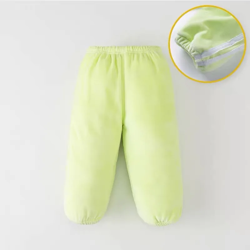 Штаны для маленьких девочек; одежда для маленьких мальчиков; сезон осень-зима; бархатные утепленные спортивные штаны; Детские повседневные штаны; брюки - Цвет: Армейский зеленый